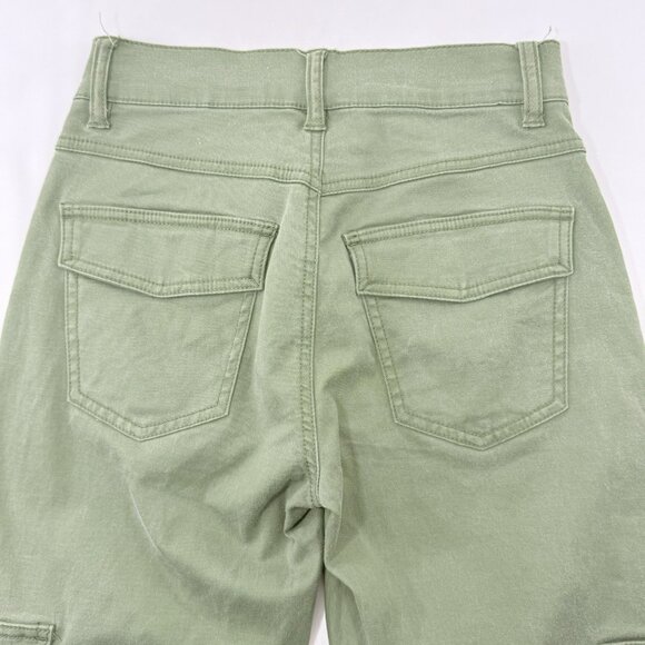 Cabi Cargo Pants Skinny Women Size 0 Green Utility Carpenter Outdoor Button Fly - Picture 11 of 12